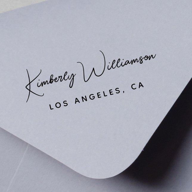 Tampon Auto-encreur Monogramme de script de signature chic (Empower your name in our signature script as your logo and brand identity)