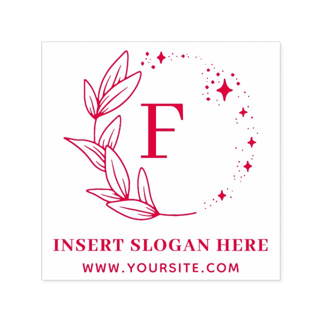 Tampon Auto-encreur Monogramme d'entreprise personnalisé (Design)