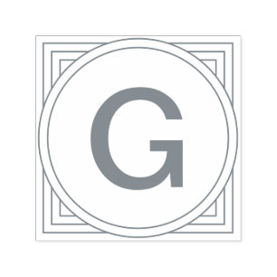 Tampon Auto-encreur Monogramme géométrique