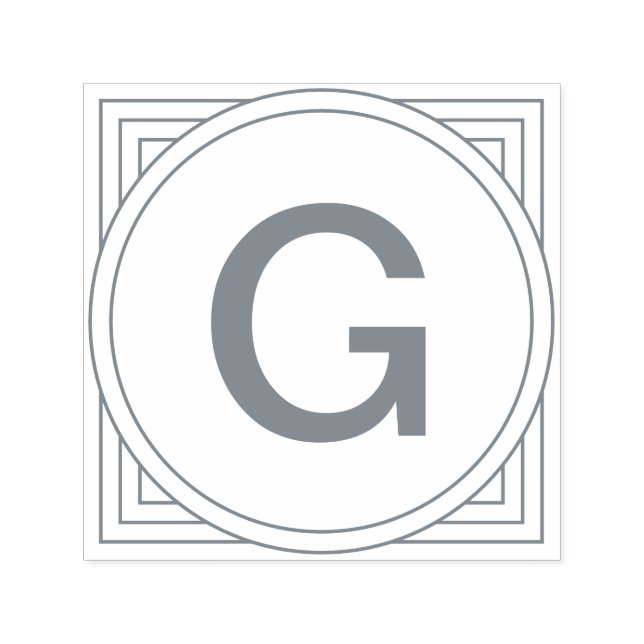 Tampon Auto-encreur Monogramme géométrique (Design)
