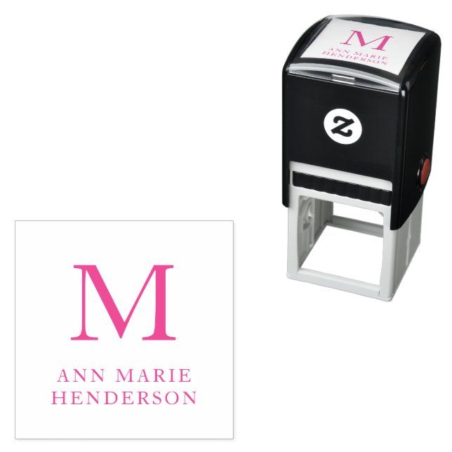 Tampon Auto-encreur Monogramme initial (En situation)