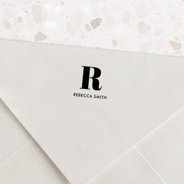 Tampon Auto-encreur Monogramme moderne simple (Créateur téléchargé)