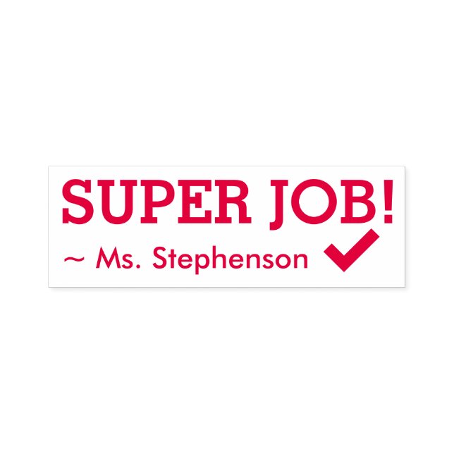 Tampon Auto-encreur Motivant "SUPER JOB !" Timbre en caoutchouc de l'é (Design)