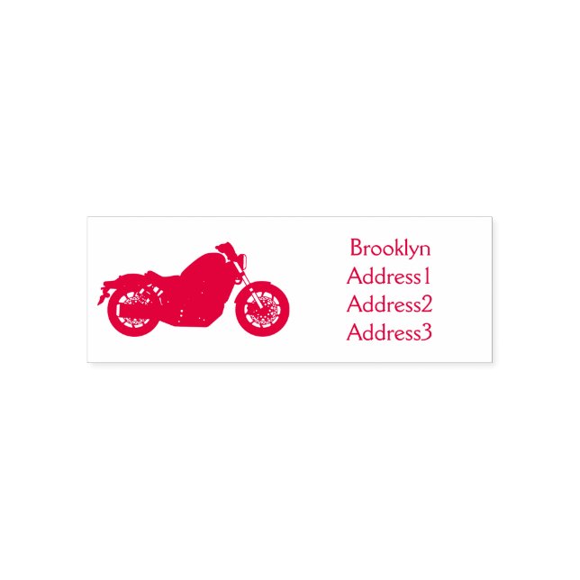 Tampon Auto-encreur moto de style croiseur cool (Design)