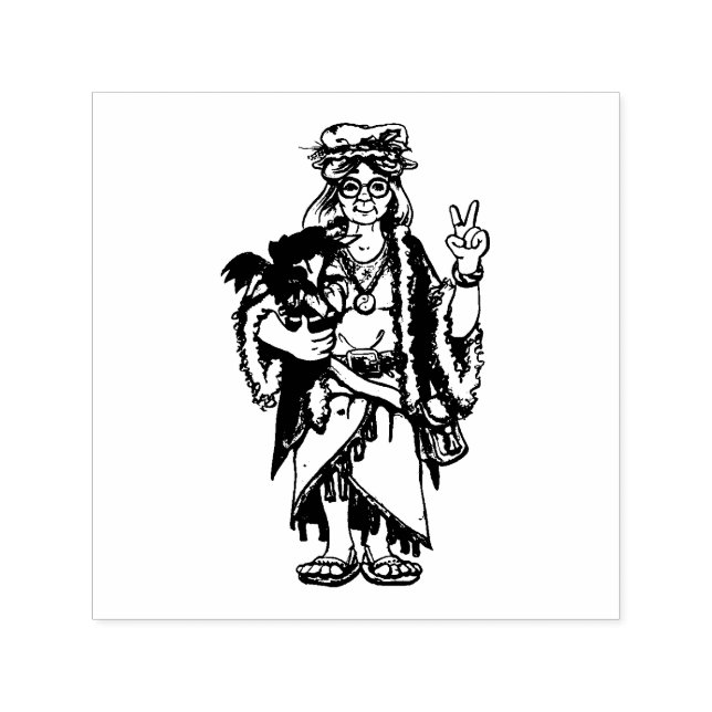 Tampon Auto-encreur Ms Hippie Santa (Design)