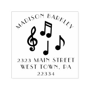 Tampon Auto-encreur Musique Note Musicien Enseignant