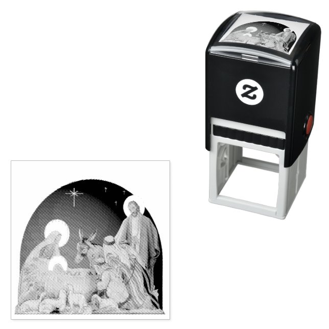 Tampon Auto-encreur Nativité (En situation)