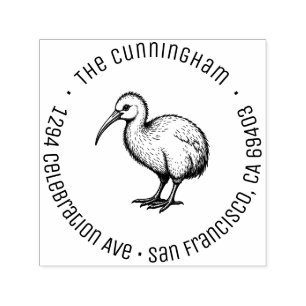 Tampon Auto-encreur New Zealand Baby Kiwi Nom de famille Adresse de re