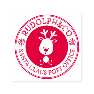 Tampon Auto-encreur Noël Reindeer Santa Claus Poste