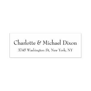 Tampon Auto-encreur Noir Blanc Classique Style élégant Famille Élégant