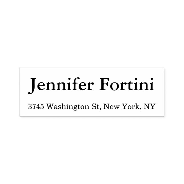 Tampon Auto-encreur Noir & Blanc simple et élégant (Design)