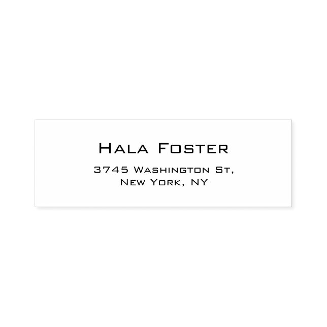 Tampon Auto-encreur Noir & Blanc tendance Plaine Elégant Style Moderne (Design)