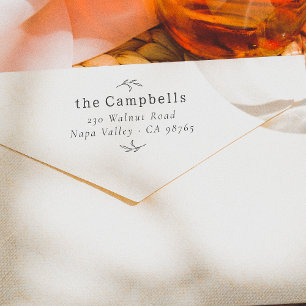 Tampon Auto-encreur Nom de famille botanique simple et adresse de reto