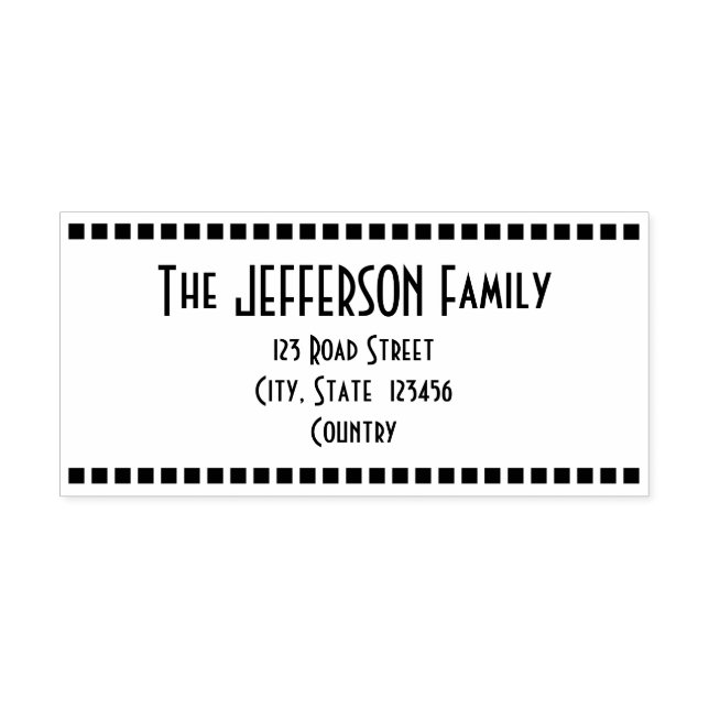 Tampon Auto-encreur Nom de famille correspondant à l'identité + adress (Design)