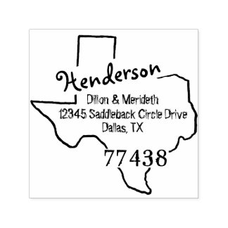 Tampon Auto-encreur Nom de famille Créez votre propre adresse de retou