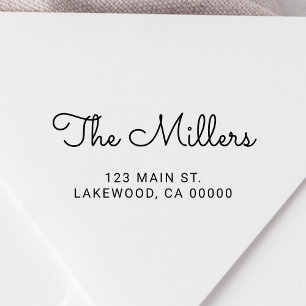 Tampon Auto-encreur Nom de famille du script d'écriture manuscrite