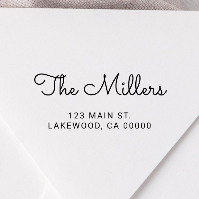 Tampon Auto-encreur Nom de famille du script d'écriture manuscrite (Créateur téléchargé)