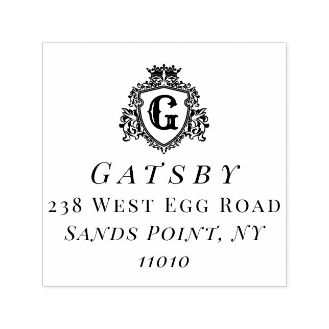 Tampon Auto-encreur Nom de famille élégant Typographie personnalisée e (Design)