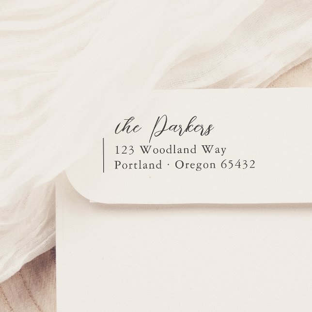 Tampon Auto-encreur Nom de famille et adresse de retour du script alig (Créateur téléchargé)