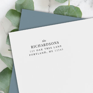 Tampon Auto-encreur Nom de famille Modern Classic Adresse de retour