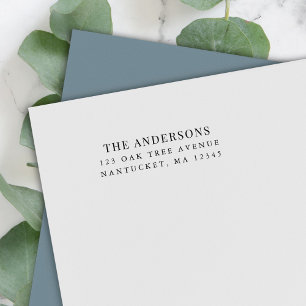 Tampon Auto-encreur Nom de famille Modern Classic Adresse de retour