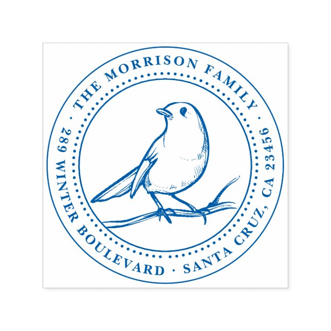 Tampon Auto-encreur Nom de famille officiel et adresse de retour Oisea (Design)