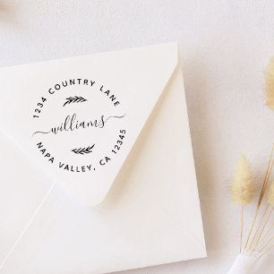 Tampon Auto-encreur Nom de famille personnalisé Adresse de retour