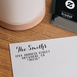 Tampon Auto-encreur Nom de famille Self-Ink Return Adresse Timbre en c