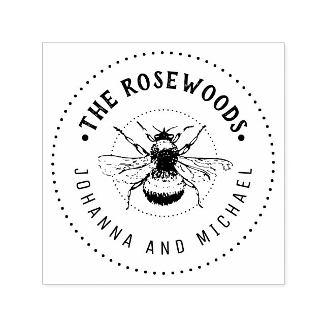 Tampon Auto-encreur Nom de famille unique (Design)