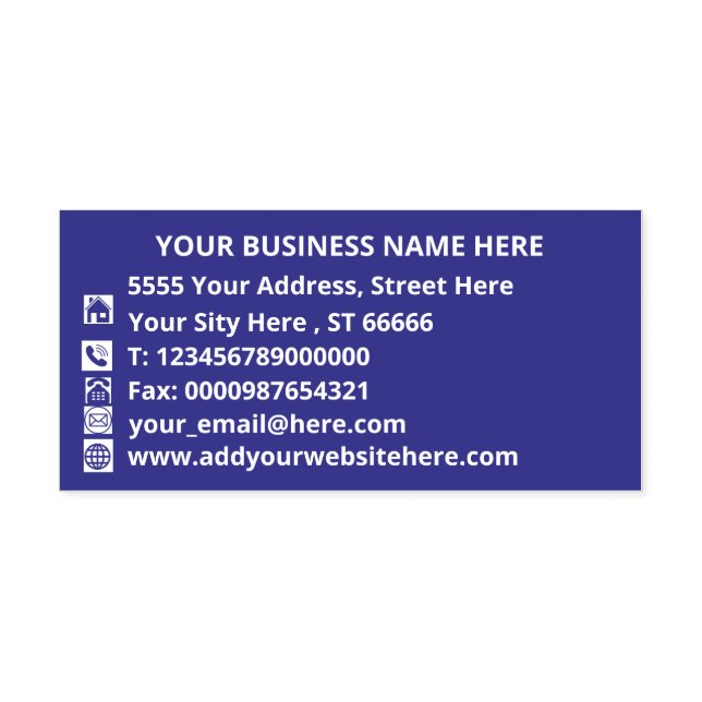 Tampon Auto-encreur Nom de l'entreprise Adresse Informations complètes (Design)