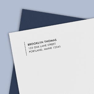 Tampon Auto-encreur Nom de ligne moderne Adresse de retour