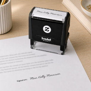 Tampon Auto-encreur Nom de signature professionnelle Entreprise