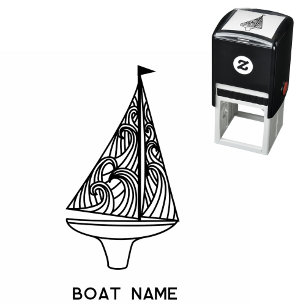 Tampon Auto-encreur Nom du bateau à voile