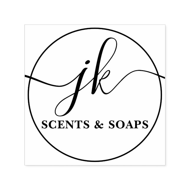 Tampon Auto-encreur Nom du logo du script du monogramme de l'entrepris (Design)