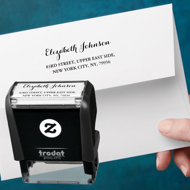 Tampon Auto-encreur Nom élégant Adresse de retour Créer Créer do-it-yo (Elegant Name Return Address Create Make Design DIY Self-inking Stamp)