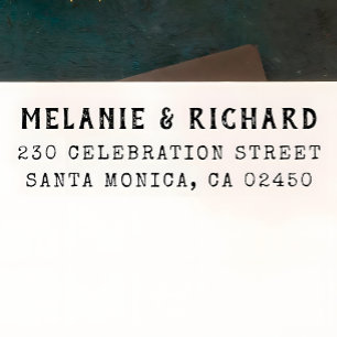 Tampon Auto-encreur Nom et adresse de retour du style de machine à écr