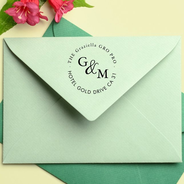 Tampon Auto-encreur Nom et nom de famille Adresse de retour personnali (Créateur téléchargé)