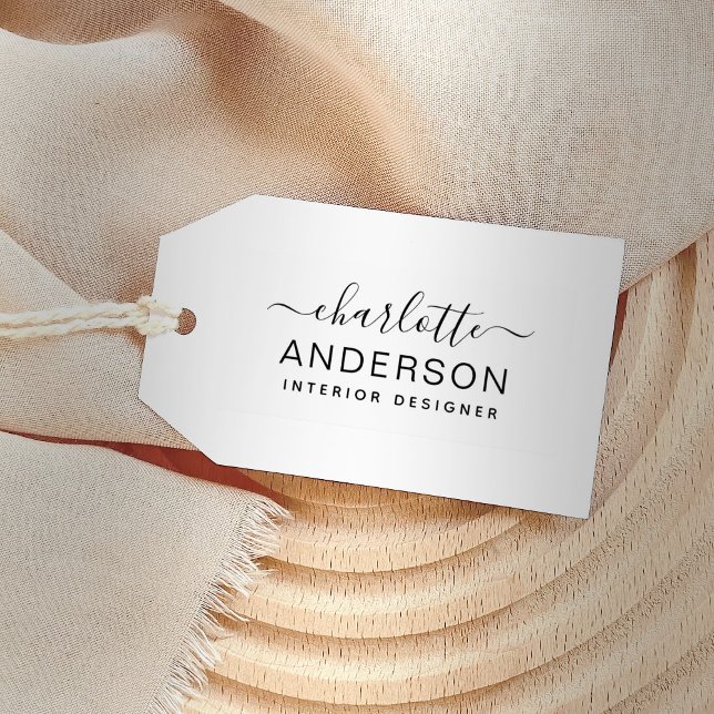 Tampon Auto-encreur Nom et titre personnalisés minimaux modernes (Créateur téléchargé)