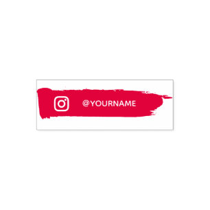 Tampon Auto-encreur Nom Instagram personnalisé, Suivez-moi sur Instagr