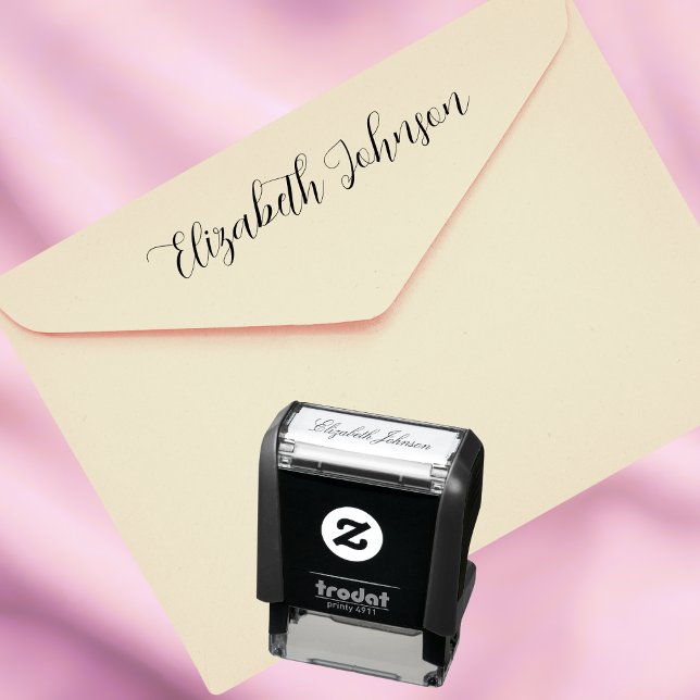 Tampon Auto-encreur Nom personnalisé du script élégant (Elegant Script Custom Name Self-inking Stamp)