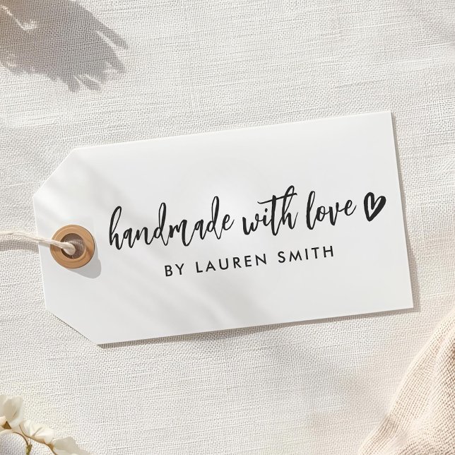 Tampon Auto-encreur Nom Rustique moderne personnalisé fait main avec a (Créateur téléchargé)