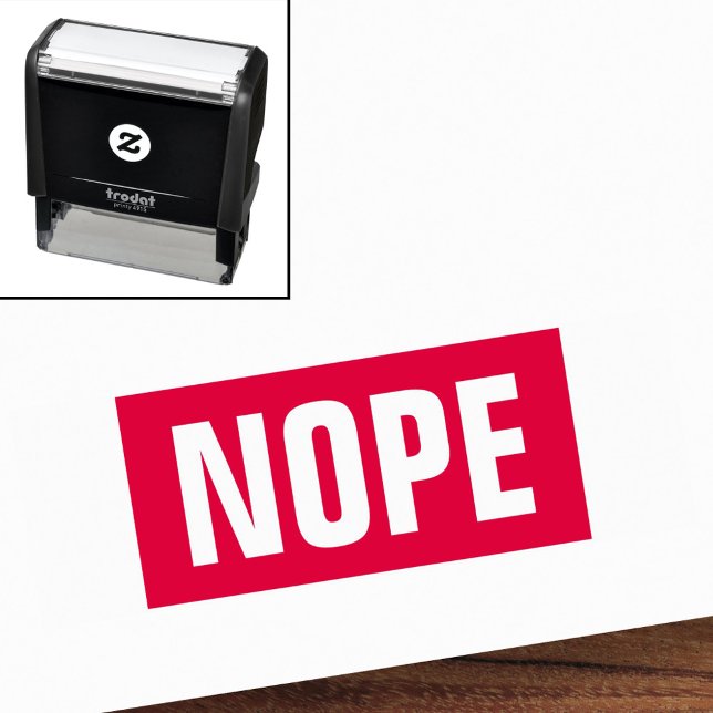 Tampon Auto-encreur Nope drôle (Nope funny self-inking stamp)
