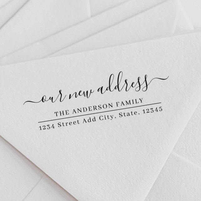 Tampon Auto-encreur Notre nouvelle adresse Moving Faire-part Adresse d (Créateur téléchargé)