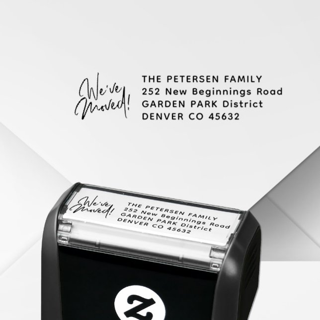 Tampon Auto-encreur Nous avons déplacé l'adresse de retour de script m (Créateur téléchargé)