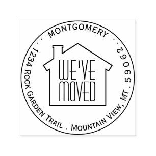 Tampon Auto-encreur Nous avons déplacé le logo rond Nom du cercle Adre