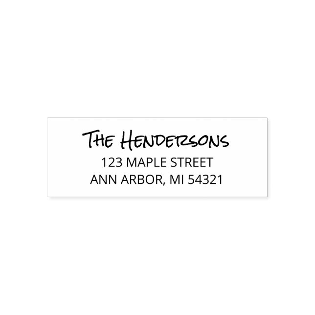 Tampon Auto-encreur Nouvelle adresse de retour simple (Design)