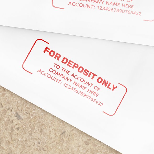 Tampon Auto-encreur Numéro de compte personnalisé pour dépôt uniquemen (Créateur téléchargé)