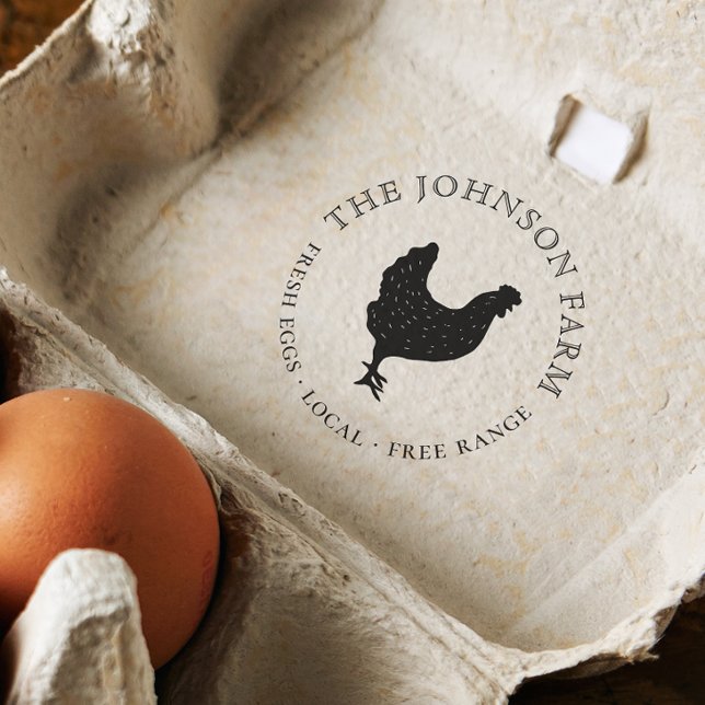 Tampon Auto-encreur Oeuf Vintage personnalisé (Rubber Stamp Mock-up)