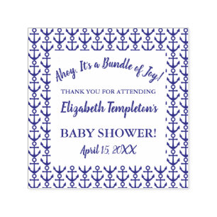 Tampon Auto-encreur Oh timbre nautique de Merci de baby shower