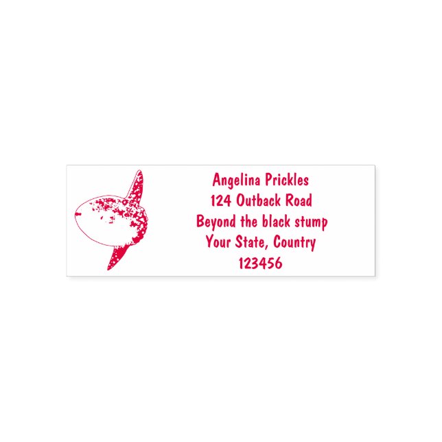 Tampon Auto-encreur Oiseau de mer mola mola mignonne caricature (Design)